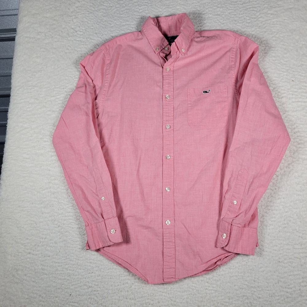 Vineyard Vines Button Down Shirt Mens XS Pink Slim Fit Tucker Long Sleeve Cotton